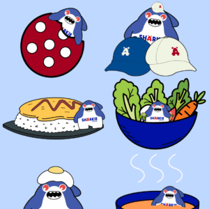 Sticker collection: Sharkie Café & Co.